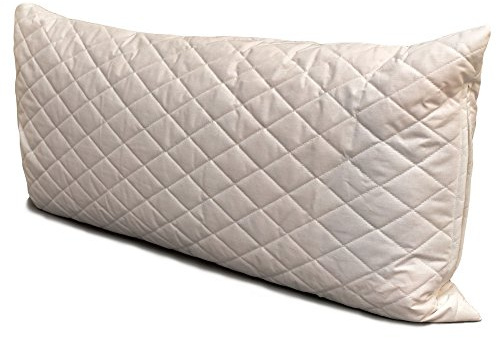 Giraffenland Grande cuscino di pino cembro 40x80cm Tessuto trapuntato bianco, direttamente riempito |Guanciale di cirmolo