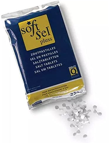 25 kg Salz Soft-Sel® Plus Siedesalz Regeneriersalz Tabletten für Hauswasserenthärtungsanlagen und Membranelektrolysegeräte