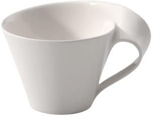 Villeroy & Boch NewWave Café au Lait Cup, 400 ml, Height: 10.1 cm, Premium Porcelain, White
