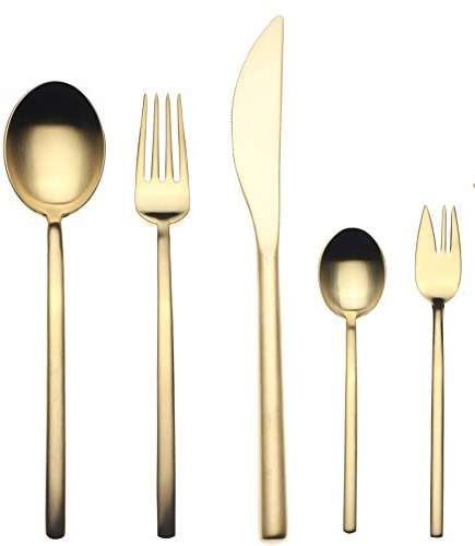 MEPRA Due Ice Oro Servizio Dolce, 30 Pezzi, Acciaio Inossidabile 18/10