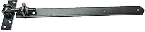 Premium Ladenbänder verzinkt mit Kloben verstellbar um 30 mm für Zauntor Länge 500 mm x Breite 40 mm