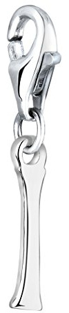 Nenalina Buchstabe I Karabiner Charm Anhänger Bettelarmband 925 Silber | Damen-Charm-Anhänger für alle gängigen Charmträger Charm-Club Clasp-Charms 925er Sterling-Silber