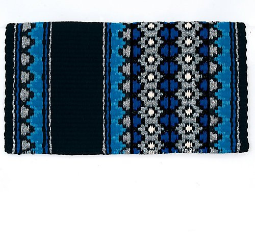 Mayatex 1452-3 Starlight 40X34 New Zealand Wool Saddle Blanket Black, Malibu, Niagra Blue, Grey Silver, Royal Blue,