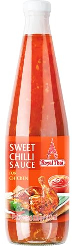 Royal Thai Sweet Chili Sauce für Hähnchen - Süß-Scharfe Chilisauce, 700 ml | Authentische Thai-Rezeptur – vielseitig als Dip, Marinade oder Würzsauce für Chicken Wings, Grill & asiatische Gerichte