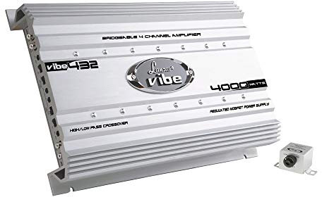 Lanzar VIBE432 - Amplificatore per auto Mosfet a 4 canali da 4000 W, serie Vibe
