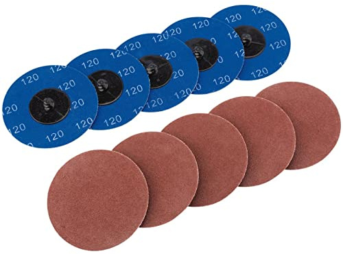 Draper Sd3ab Grain 120 Disques abrasifs en oxyde d'aluminium, Bleu, 75 mm, lot de 10 pièces