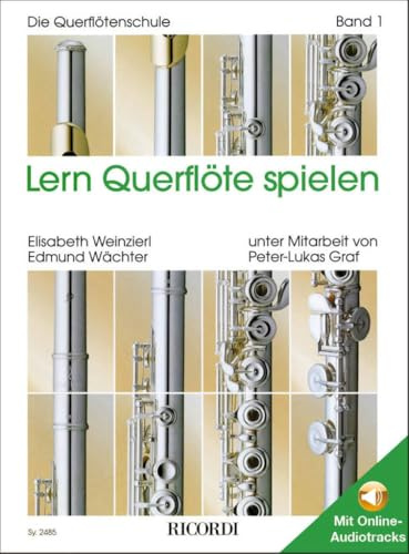 Lern Querflöte spielen - Band 1 | Flöte-Notenbuch für Anfänger | Strukturierter Flötenkurs mit Übungen, Tonleitern | Songbook und Begleitmusik für Schüler, Lehrer und Musikunterricht