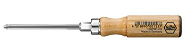 Wiha tournevis cruciforme en bois, lame circulaire, PH2 X 100