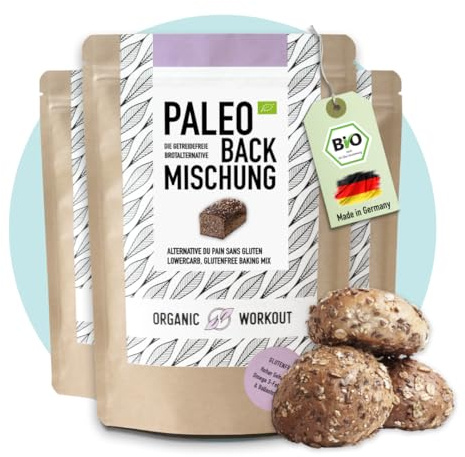 Paleo Organic Bread Baking Mix 3x300 g – lower carb, gluten-free & yeast-free | Organic Workout