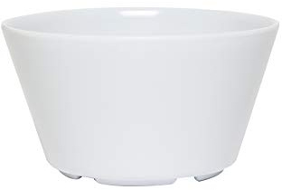 Thunder Group Nustone white melamine dinnerware collection 3.875 inch - 8 oz bouillon cup, comes in dozen