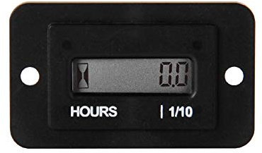 Runleader Digital LCD-Betriebsstundenzähler, DC 4,5 V bis 90 V, Gesamtbetriebsstunden rücksetzbar, Verwendung für ZTR-Rasenmäher, Traktorgenerator (DC 4.5-90V)