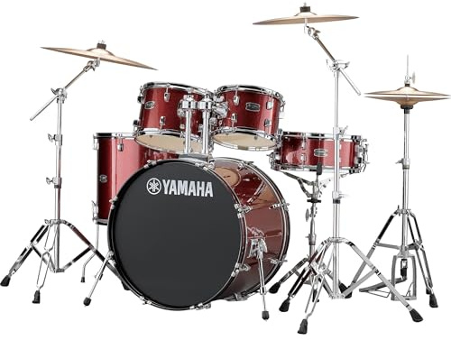 Yamaha Rydeen 5pc Shell Pack with 22 Bass Drum, Burgundy Glitter