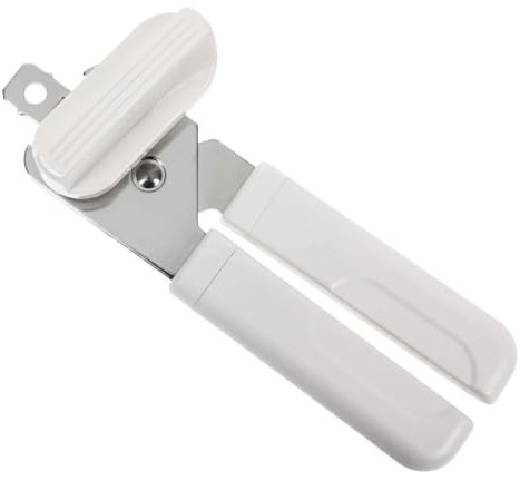 Abrelatas multifunción KitchenCraft con destapador de botellas incorporado, 18 cm, blanco/plateado