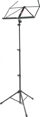 Kirstein Notenständer - Robuster klappbarer Metallständer mit Tasche- Höhenverstellbar von 44-113 cm - Tragetasche mit Schultergurt - Schwarz
