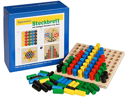 Egermann EH221/231 - Steckspielbrett Holzsteckspiel Reihe, Kleinkindspielzeug