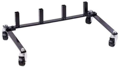 KUNZER 7GJG01 Gestell zur Aufbewahrung für 4x Hydraulische Rangierhilfe | Halterung Stahl, Schwarz, mit 4 glatten Rollen, Kompakt, Designs, Nichtgebrauch, Kfz-Betrieb, Rangiergeräte