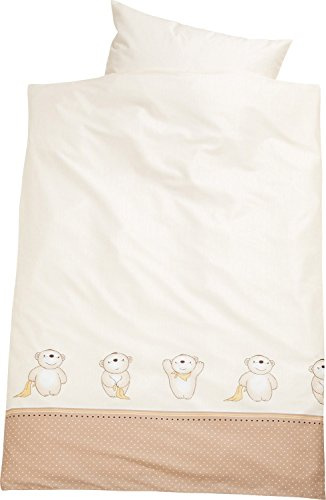 Alvi 401102416 Bettwäsche Schnuffelbär, beige
