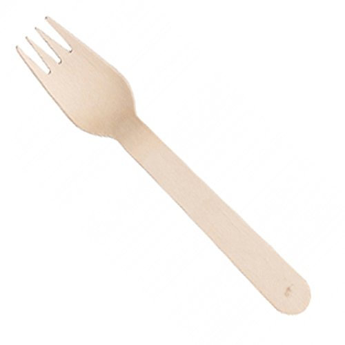 Birchwood Disposable Utensils - Case of 1000 | Wooden, Biodegradable Forks