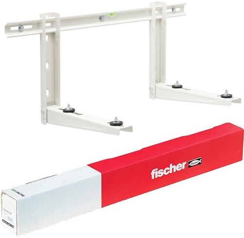 Fischer Staffe per Climatizzatore Unità Esterna KLIMA KLIK 420, Lunghezza Braccio Mensole 420 mm, Include Tasselli Fischer Originali e Piedini Antivibranti