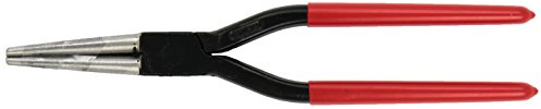 STUBAI Spengler-Rundzange PVC 260 mm ohne Zahnung | durchgesteckt | lange Spitzen 65 mm | geschmiedet aus C45 Carbonstahl | professionelle Feinblechbearbeitung