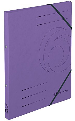herlitz Ringhefter A4 Quality violett, 2-Ring-Mechanik, 25 mm Rückenbreite, 5 Stück