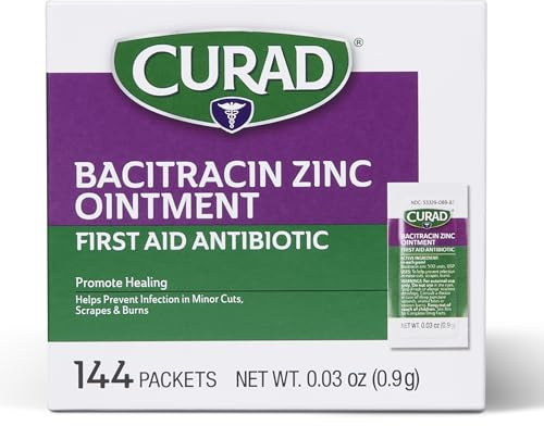 CURAD Bacitracin Ointment with Zinc, 0.9 g Foil Packet, Case of 1728