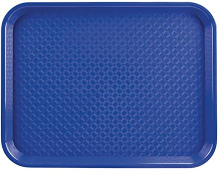 Olympia Kristallon Plateau fast food en plastique bleu, taille : 345 x 265 mm, polypropylène bleu, usage professionnel et domestique, DP215