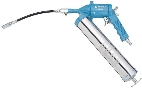 Pistola engrasadora HAZET 9042N-1 I Pistola engrasadora ajustable con una sola mano, tubo metálico de 172 mm de longitud, manguera de nailon de 230 mm de longitud, capacidad de llenado: 400 ml