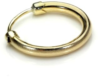 9 karat guld capped 11 mm sliper ring örhänge/singel/herrörhängen Smycken