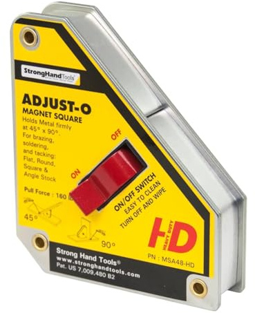 On/Off Magnetic Square, 30°/60°, 45°, 90°, Size: 6” x 5” x 1.5”, Pull Force: 160 lb, Heavy Duty, MSA48-HD