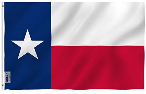 ANLEY Fly Breeze 3x5 Foot Texas State Flag - Vivid Color and UV Fade Resistant - Canvas Header and Double Stitched - Texas State Flags Polyester with Brass Grommets 3 X 5 Ft
