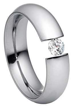 Heideman Ring Intensio Damen Silber Edelstahl Zirkonia weiß/farbig | Intensio Spannring Gold, Edelstahl, funkelnder Zirkonia, Solitär-Damenring, hautfreundlich & nickelfrei, Geschenkidee