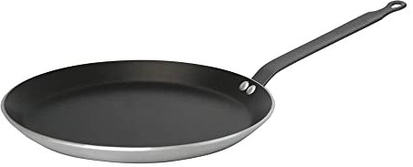 De Buyer - Poêle à crêpes antiadhésive CHOC RESTO INDUCTION en aluminium - Diamètre 26 cm -, Noir, Métallique