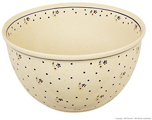 Original Bunzlauer Keramik Salatschüssel groß V = 4.5 Liter im Dekor 111