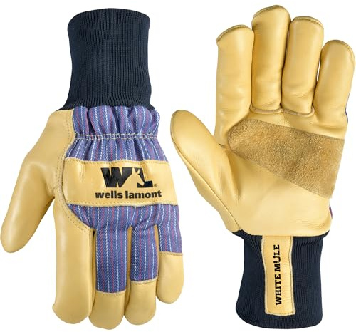 Wells Lamont Men's Heavy Duty Leather Winter Work Gloves with Thinsulate Insulation | X-Large (5127XL)