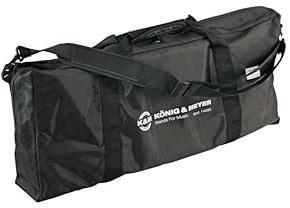 K&M 14068 Tragetasche für Keyboardbänke - aus Nylon mit verstärkter Außenwand, Schwarz mit K&M Signet - leicht, robust