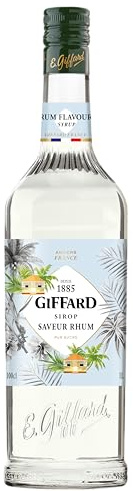 GIFFARD - Sirop Saveur Rhum - Recette et Fabrication Françaises - Doux et Aromatique - 1 Litrey, Bouteille