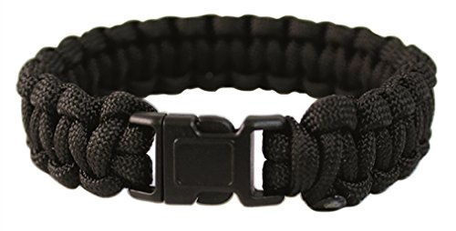 Mil-Tec Paracord Armband 22 mm Svart, Svart, M