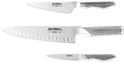 Global G-773889 Messerset bestehen aus G-77 Kochmesser, GS-38 Putzmesser, GS-89 Universalmesser