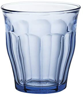 Duralex Set 4 Gläser gehärtetes Glas 25cl stapelbar, robuste Küchengläser für Wasser Saft Limonade, täglicher Gebrauch, Bunte Farben, spülmaschinenfest, Picardie-Kollektion