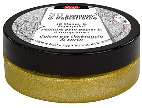 Viva Decor 3D Stempel Farbe 50 ml-Light Gold, Anderen, Mehrfarbig