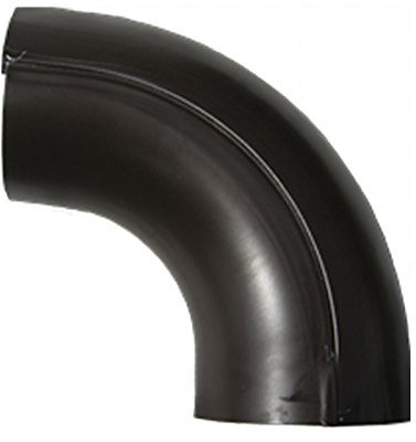 GOMITO CURVA 88° PER TUBO PLUVIALE DI GRONDA GRONDAIA N LAMIERA PREVERNICIATA COLORE TESTA DI MORO DIAM.100