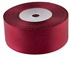Creativery 32m Satinband 38mm (058 Bordeaux/weinrot) // Schleifenband einseitiges Hochzeit Taufe Deko Band Dekoband Geschenkband 40mm 4cm