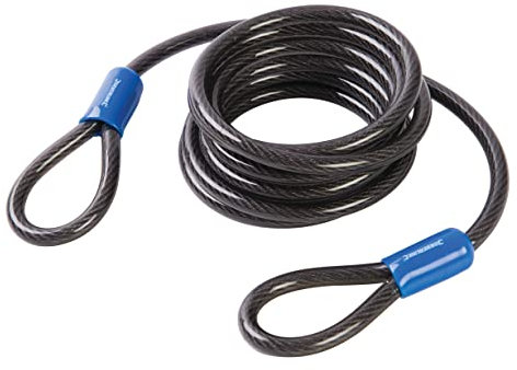 Silverline - Lucchetto a cappio in acciaio 2,5 m x 8 mm (647706)