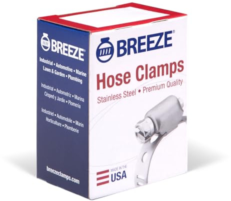 Breeze 10 Pack Mini Hose Clamps 410 Stainless Steel 7-16 Inch to 25-32 Inch