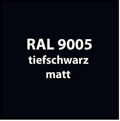 Streichlack Streich Lack Farbe 1K * Premium Qualität * 1 Liter (RAL 9005 tief-schwarz matt)