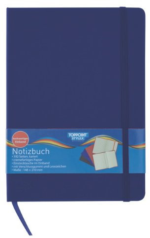 Notizbuch 192 Seiten kariert 14,8x21cm Kladde ca. DIN A5 blau