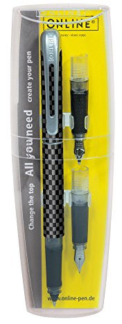 Online Schreibgeräte 12078 - Schreibset All You Need College II, Rollerball und Mundstück für Füllhalter und Bestwriter, race