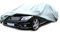 ECD Germany Funda para Coches 482x178x119cm Talla L Cubierta Resistente a la Intemperie Transpirable Anti-UV con Bandas Elásticas Lona de Microfibra de 4 Capas para la Protección del Auto