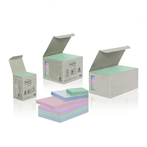 Post-it 6531GB Haftnotiz Recycling Notes Mini Tower Pastel Rainbow